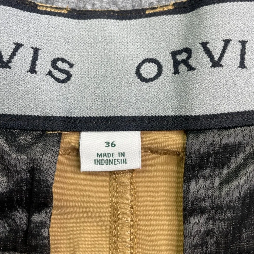 Orvis Cargo Short Mens 36 Tan Stretch Utility Hiking Outdoor Casual